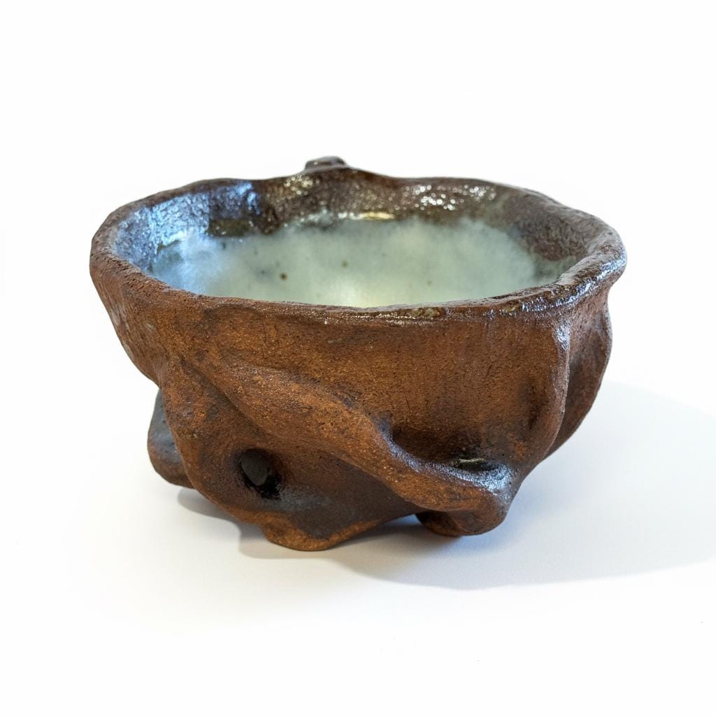 Handmade Sculptural Ceramic Bowl | Organic Stoneware Vessel | Wabi-Sabi Pottery | One of a Kind Art Piece