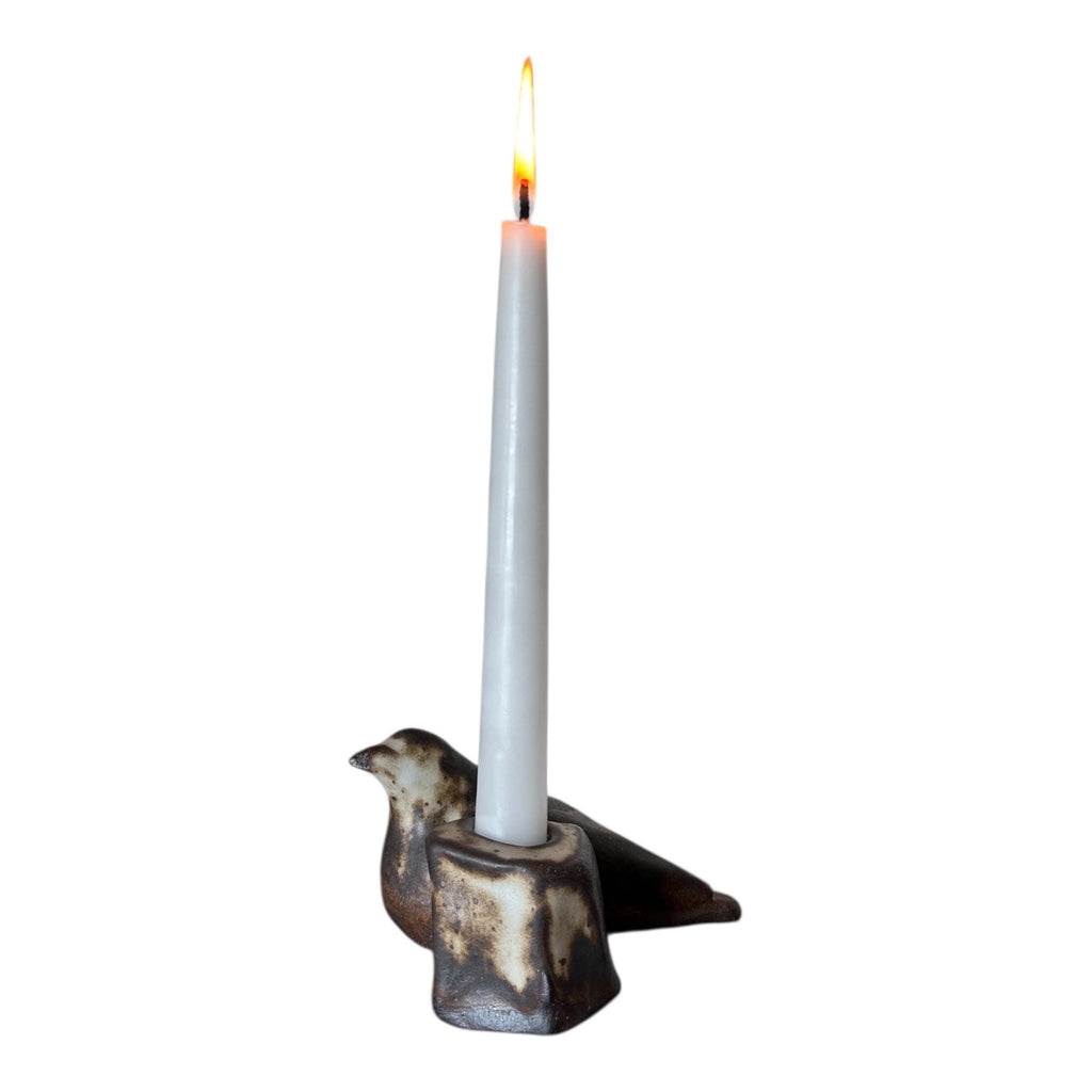 Handmade Sculptural Ceramic Bird Candle Holder – One of a Kind – Wabi Sabi Home Decor