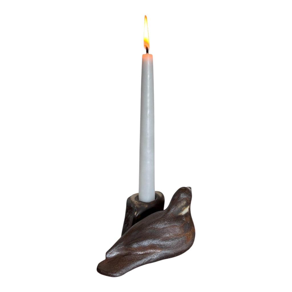 Handmade Sculptural Ceramic Bird Candle Holder – One of a Kind – Wabi Sabi Home Decor