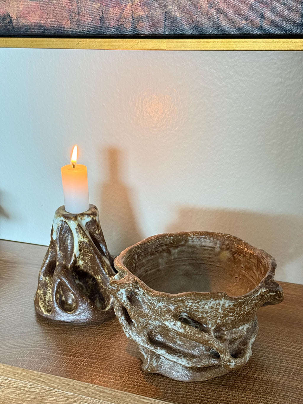 Handmade Ceramic Candlestick Holders – Organic Sculptural Pottery