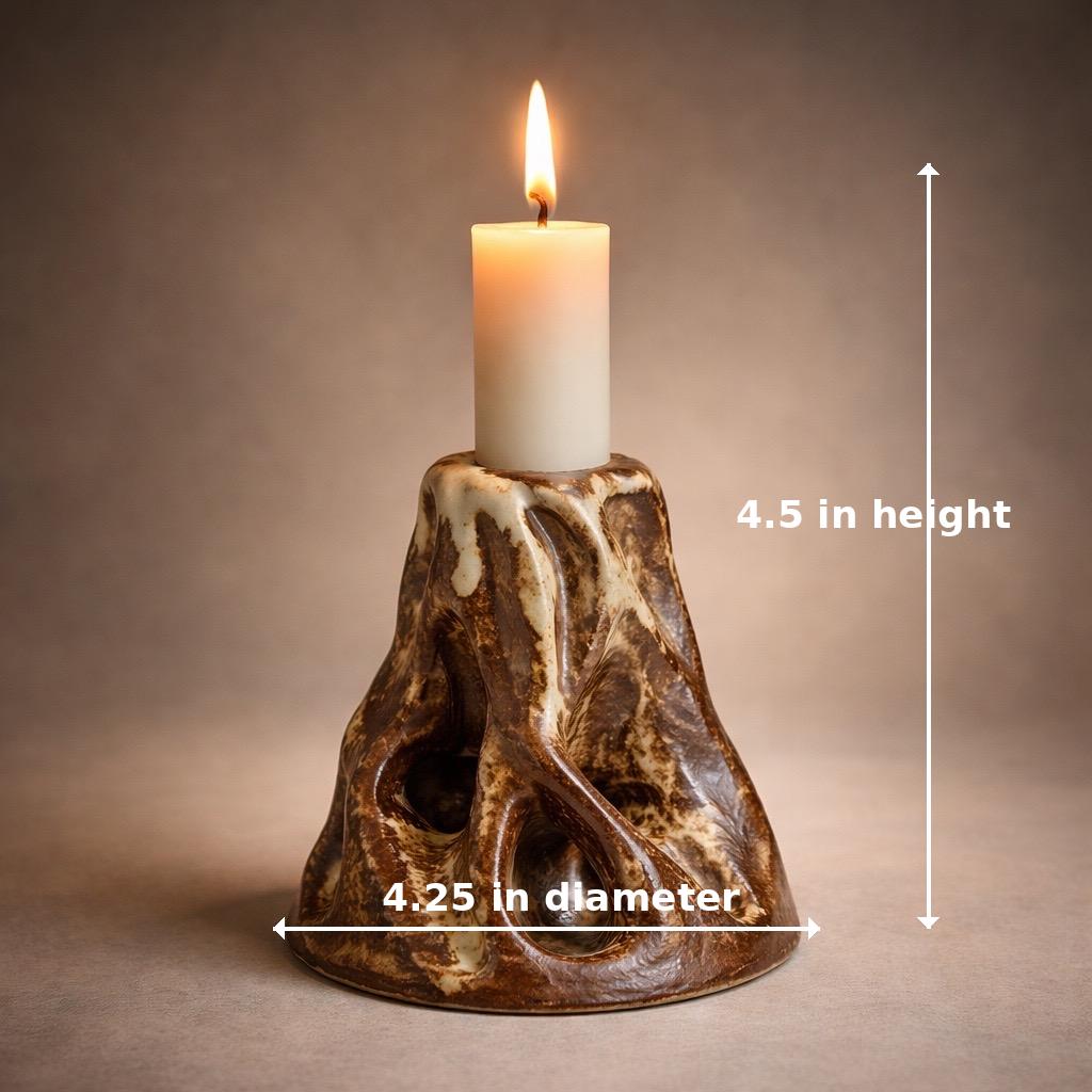 Handmade Ceramic Candlestick Holders – Organic Sculptural Pottery