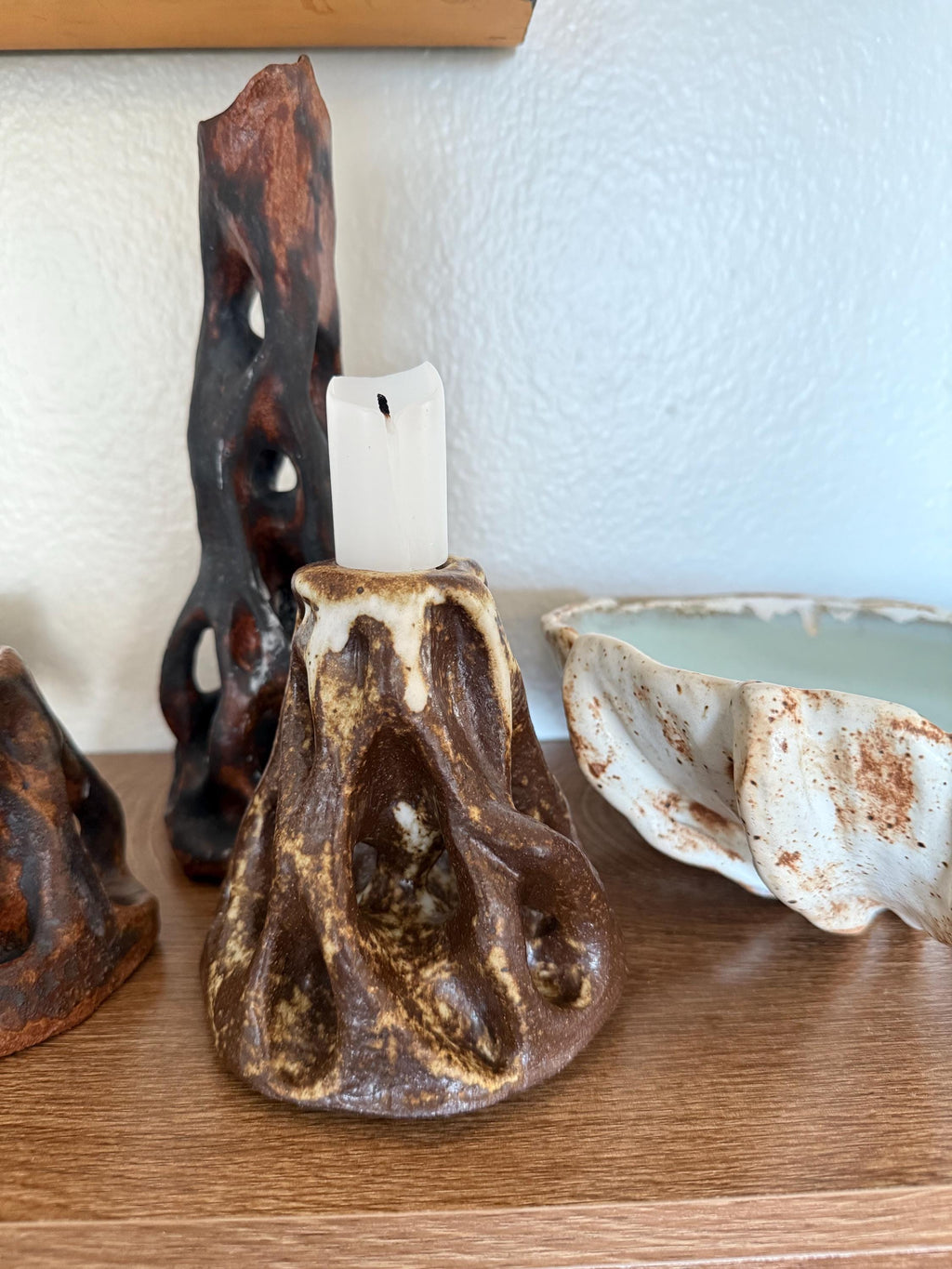 Handmade Ceramic Candlestick Holders – Organic Sculptural Pottery