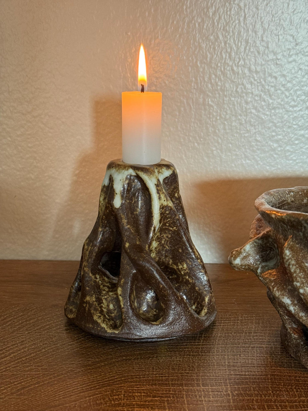 Handmade Ceramic Candlestick Holders – Organic Sculptural Pottery