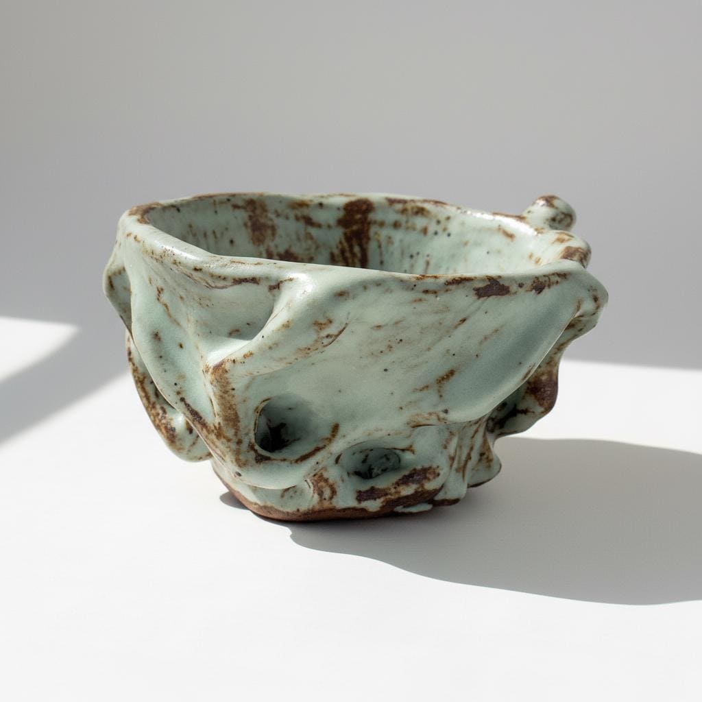 Handmade Sculptural Ceramic Bowl | Organic Stoneware Vessel | Wabi-Sabi Pottery | One of a Kind Art Piece
