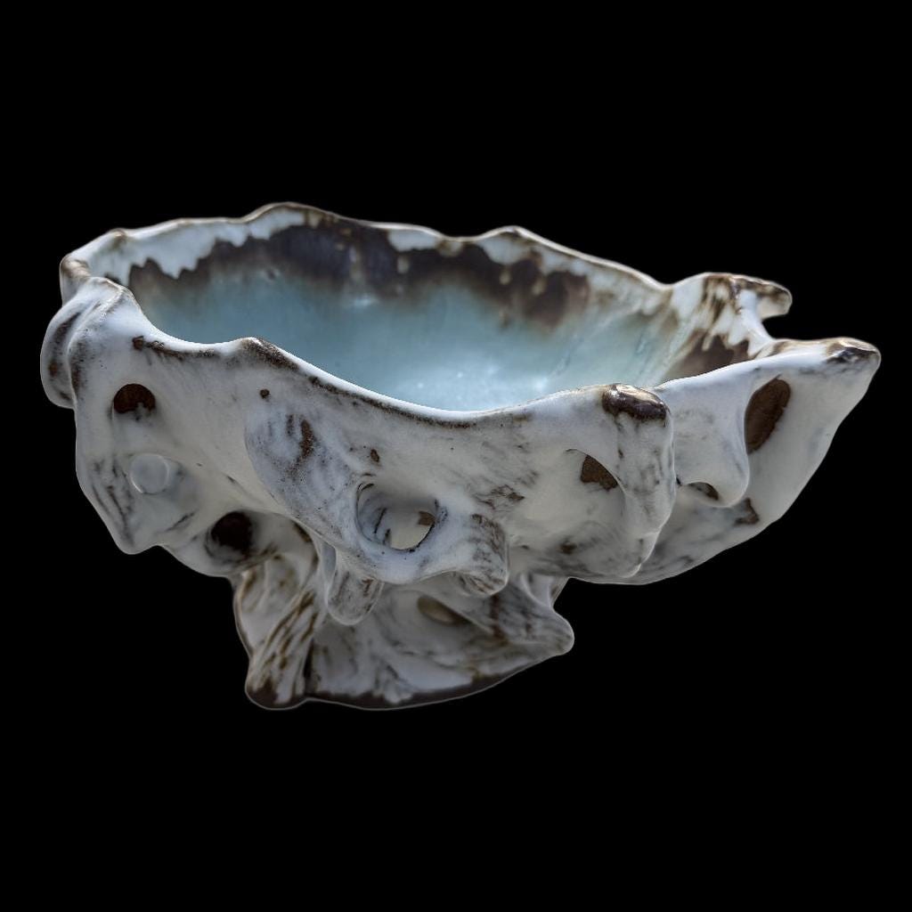 Handmade Ceramic Fruit Bowl, Sculptural Pottery Centerpiece