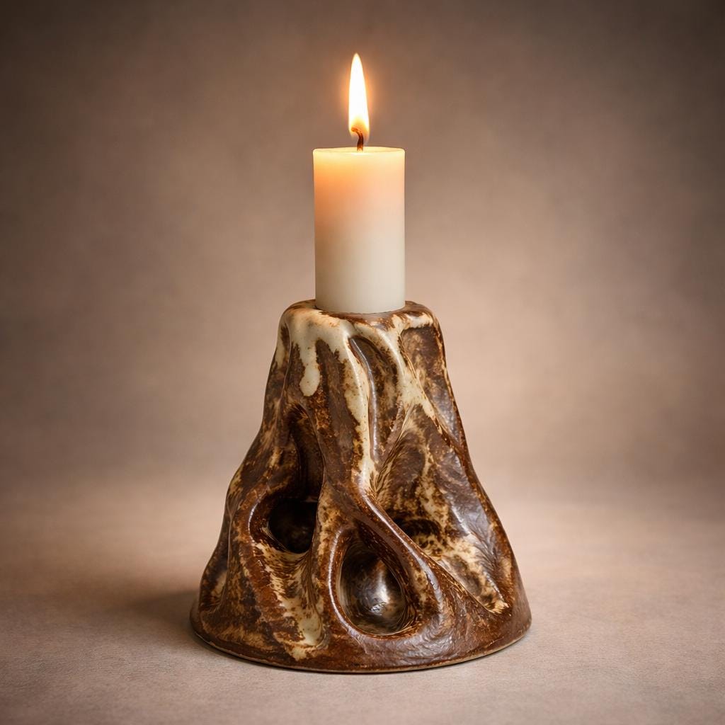Handmade Ceramic Candlestick Holders – Organic Sculptural Pottery