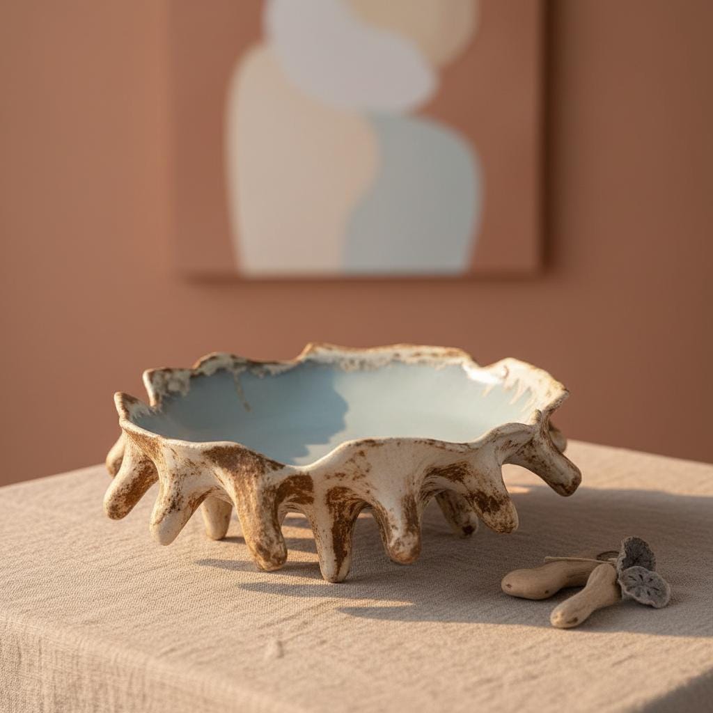 Handmade Organic Ceramic Bowl
