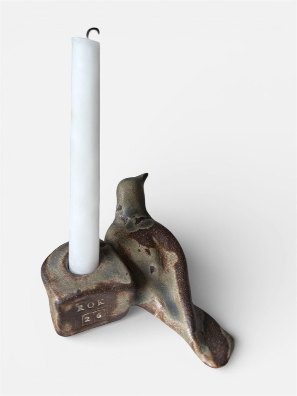 Handmade Sculptural Ceramic Bird Candle Holder – One of a Kind – Wabi Sabi Home Decor