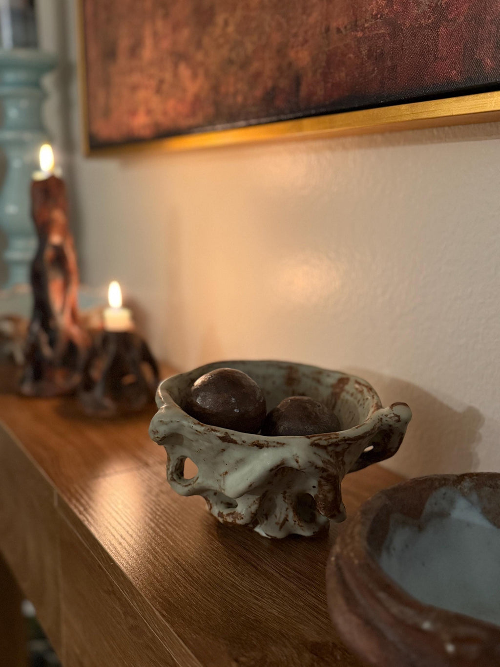 Handmade Sculptural Ceramic Bowl | Organic Stoneware Vessel | Wabi-Sabi Pottery | One of a Kind Art Piece
