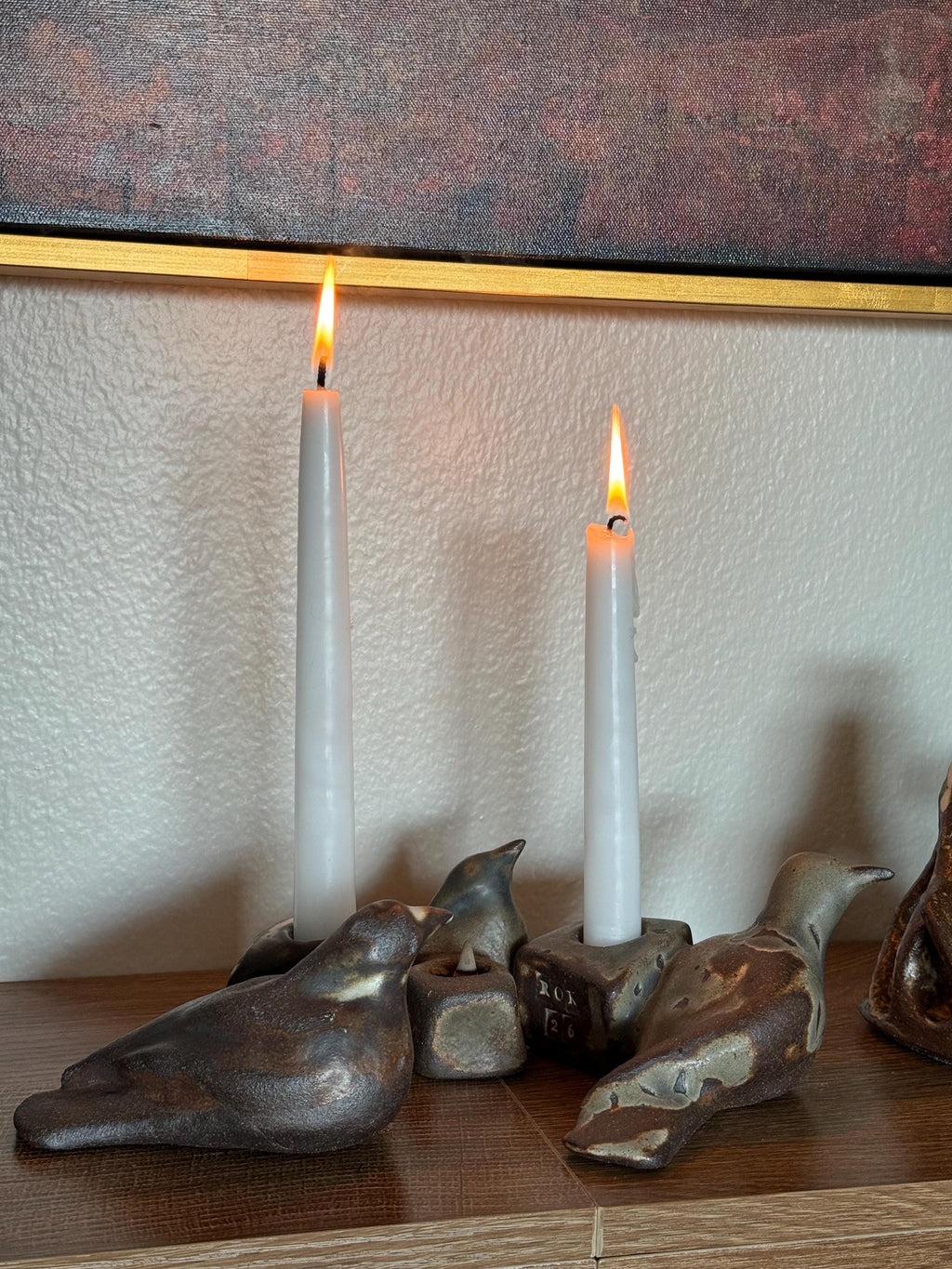 Handmade Sculptural Ceramic Bird Candle Holder – One of a Kind – Wabi Sabi Home Decor
